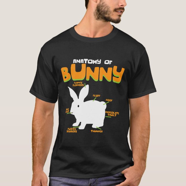 Camiseta Bunny Anatomy Rabbit Lover Mom Funny Bunny Lover (Anverso)