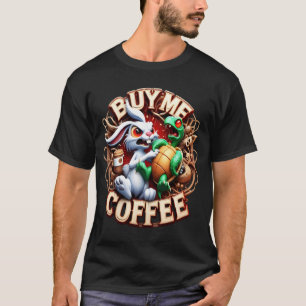 Camiseta Bunny and Turtle con café Cup Comprarme un café