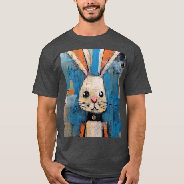 Camiseta Bunny Art Colorful Rabbit Painting  Animal Lovers (Anverso)