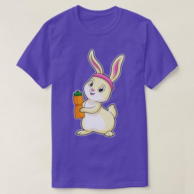 Camiseta Bunny at Fitness con botella de bebida (Diseño del anverso)