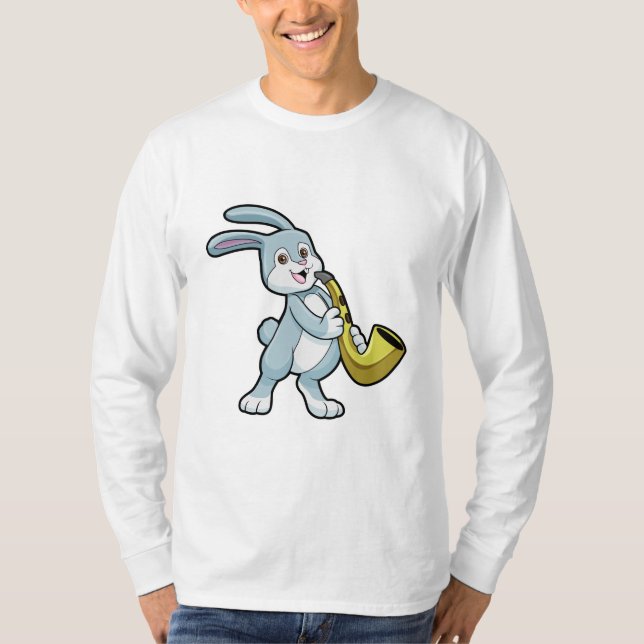 Camiseta Bunny at Music con saxofón (Anverso)