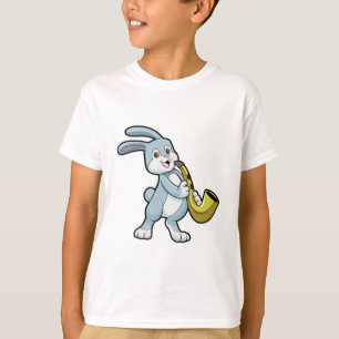 Camiseta Bunny at Music con saxofón