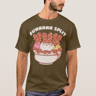 Camiseta Bunny Banana Split Crema helada con animales por t