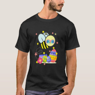 Camiseta Bunny Bee Feliz Día de Pascua Caza de Huevos Bonit
