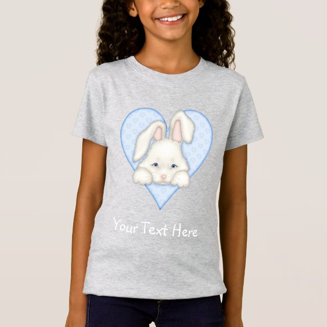 Camiseta Bunny blanco - Azul (Anverso)