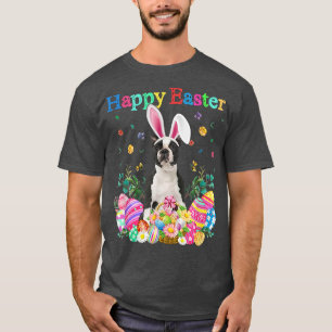 Camiseta Bunny Boston Terrier Dog Feliz Eggs de Pascua