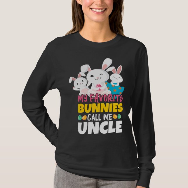 Camiseta Bunny Call Me Uncle Happy Easter Sunday Egg Easter (Anverso)