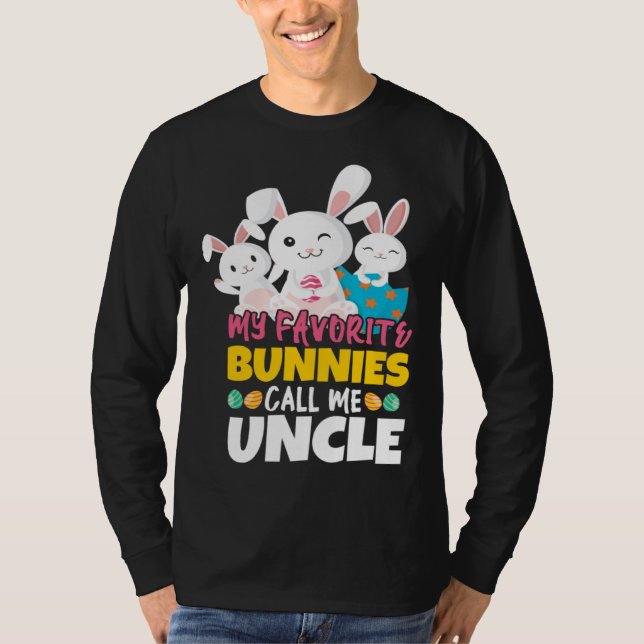 Camiseta Bunny Call Me Uncle Happy Easter Sunday Egg Easter (Anverso)