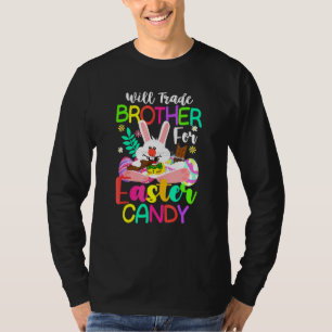 Camiseta Bunny Come Huevos De Chocolate Comerciará Hermano 