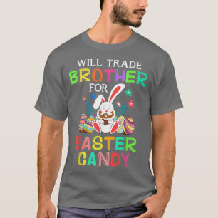 Camiseta Bunny Come Huevos De Chocolate Comerciará Hermano 