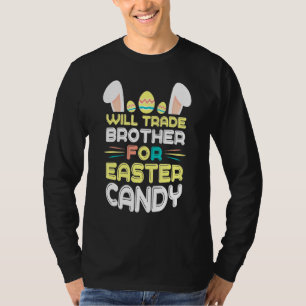Camiseta Bunny Come Huevos De Chocolate Comerciará Hermano 