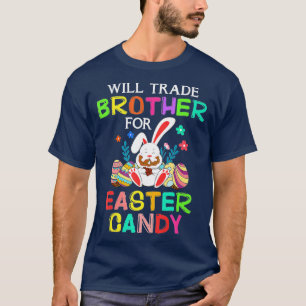 Camiseta Bunny Come Huevos De Chocolate Comerciará Hermano 
