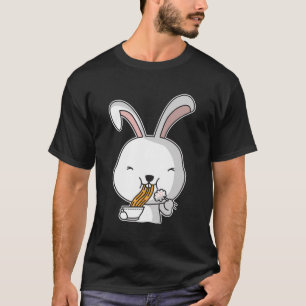 Camiseta Bunny Comer fideos Ramen Noodles Funny Kawaii Food