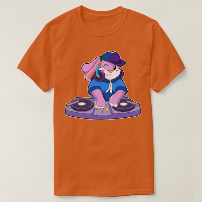 Camiseta Bunny Como Músico Con Mezclador (Diseño del anverso)