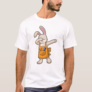 Camiseta Bunny como peluquero con comb y tijera