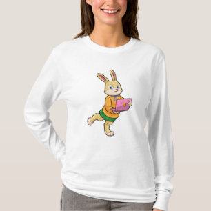 Camiseta Bunny como secretario con laptop
