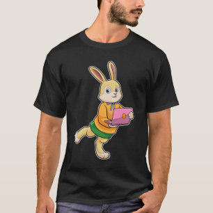 Camiseta Bunny como secretario con laptop