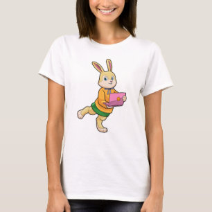 Camiseta Bunny como secretario con laptop
