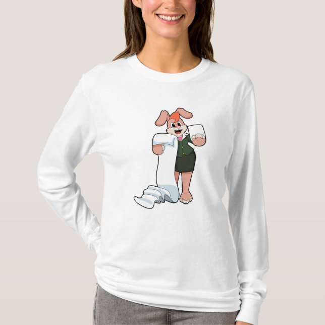 Camiseta Bunny como secretario con papel (Anverso)