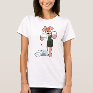 Camiseta Bunny como secretario con papel