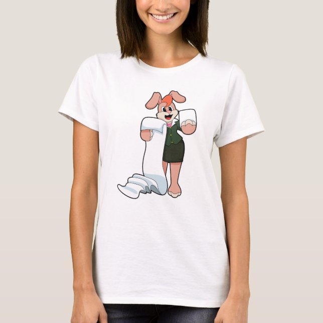 Camiseta Bunny como secretario con papel (Anverso)