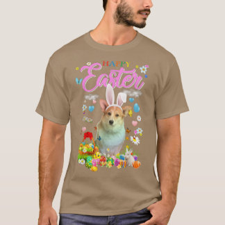 Camiseta Bunny Corgi Dog Happy Eggs de Pascua 