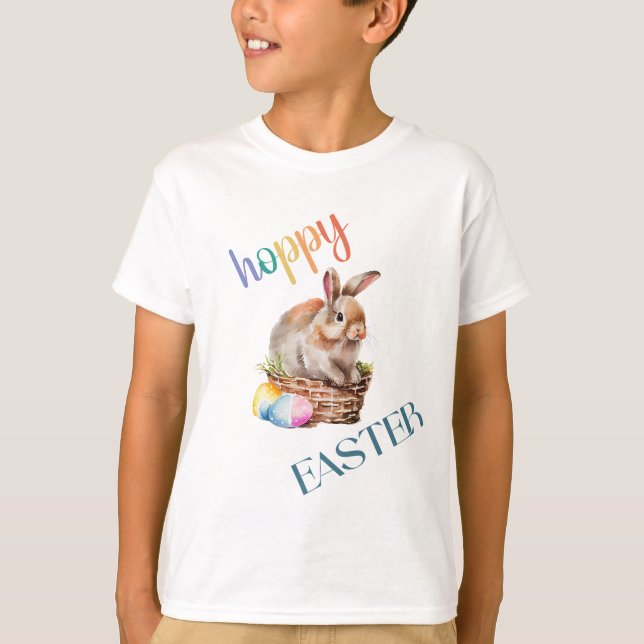 Camiseta Bunny Cute Easter Watercolor (Anverso)