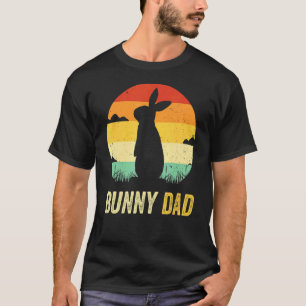 Camiseta Bunny Dad Fathers Day Retro Vintage Rabbit Dad