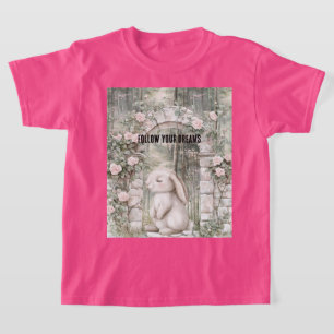 Camiseta Bunny de jardín floral rosado encantado