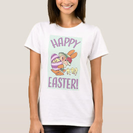 Camiseta Bunny De Pascua Con Huevo De Pascua Y Tres Chicas