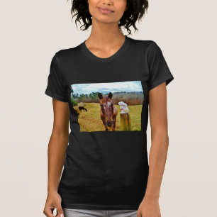 Camiseta Bunny de Pascua y caballo marrón