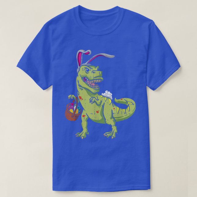 Camiseta Bunny Dinosaur Easter Day Cute TRe Egg Hunter Boys (Diseño del anverso)