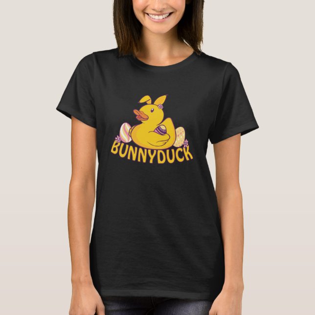 Camiseta Bunny Duck Duck Rubber Duck Bunny Ears Easter East (Anverso)