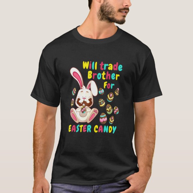 Camiseta Bunny Easter Candy Comerciará Con Hermano Por Pasc (Anverso)