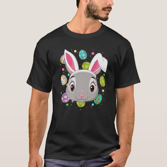 Camiseta Bunny Easter Egg Lover Conejo Conejo Face Eas (Anverso)