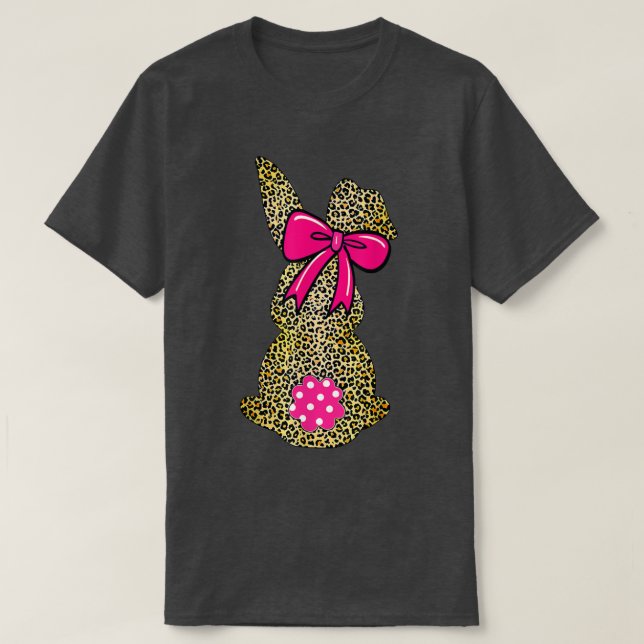 Camiseta Bunny Easter Leopard Plaid Buffalo Rabbit Easter D (Diseño del anverso)