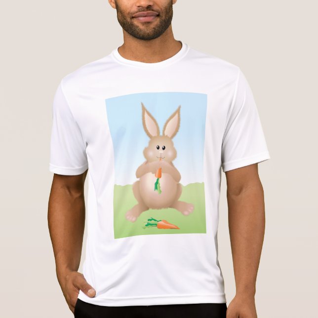 Camiseta Bunny Eating Carrot Adorable Rabbit (Anverso)