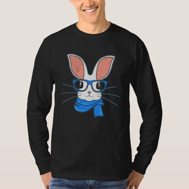 Camiseta Bunny face Cool Easter Bunny with Glasses Easter 1 (Anverso)