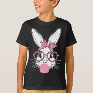 Camiseta Bunny Face Easter Day Bubblegum Bandana Gles Chica