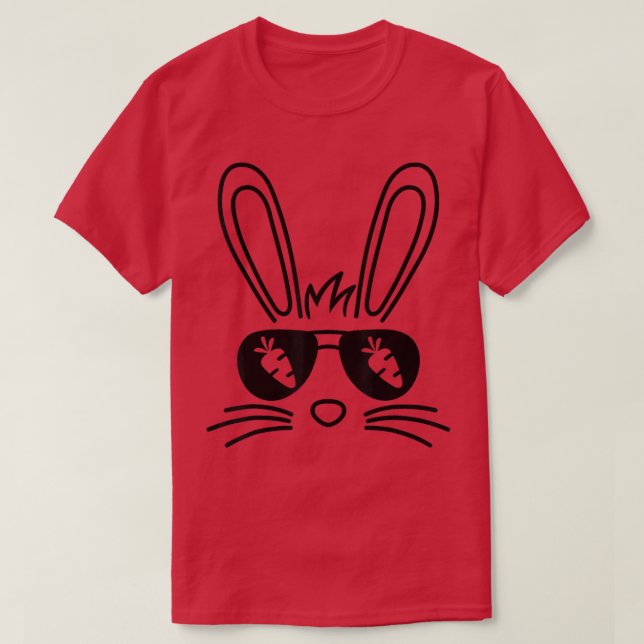 Camiseta Bunny Face Easter Day Gafas de sol Carrot  (Diseño del anverso)