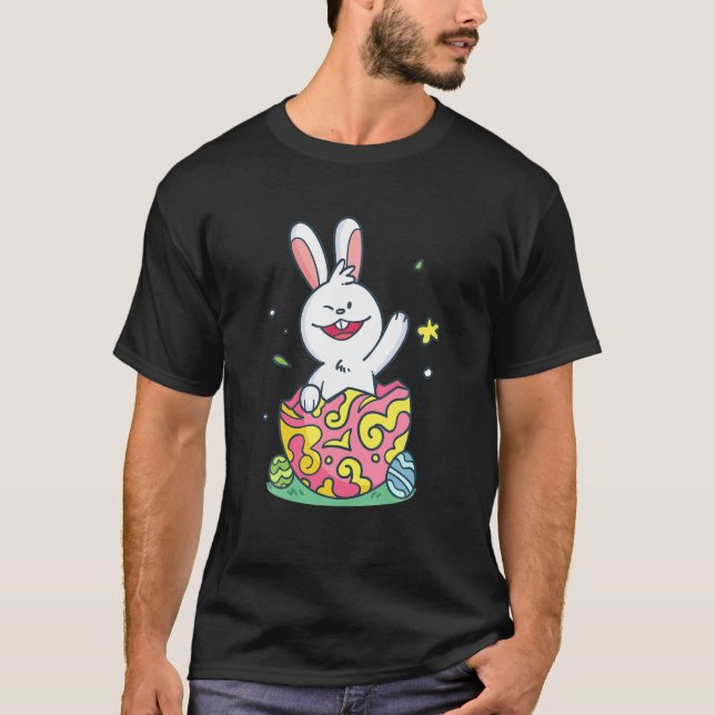 Camiseta Bunny Face Feliz Día De Pascua Para Los Niños Matc (Anverso)