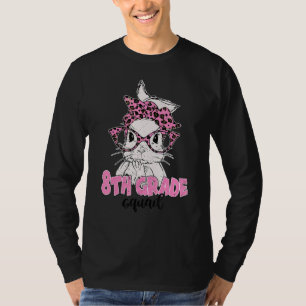 Camiseta Bunny Face Leopard Glasses Easter 8Grado Squad