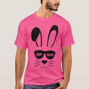 Camiseta Bunny Face With Sunglasses For Boys Men Kids Easte