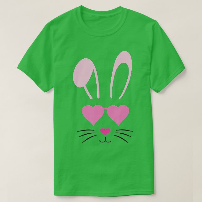 Camiseta Bunny Face With Sunglasses For Boys Men Kids Easte (Diseño del anverso)