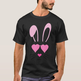 Camiseta Bunny Face With Sunglasses For Boys Men Kids Easte