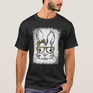 Camiseta Bunny Faces Ties Dyes Easter Day Glasses Headbands