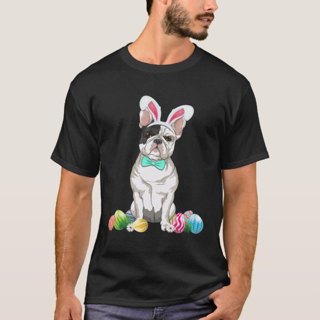Camiseta Bunny French Bulldog Easter Happy Easter Dog (Anverso)