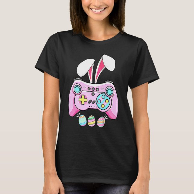 Camiseta Bunny Gaming Controller Video Game Gamer Easter Da (Anverso)