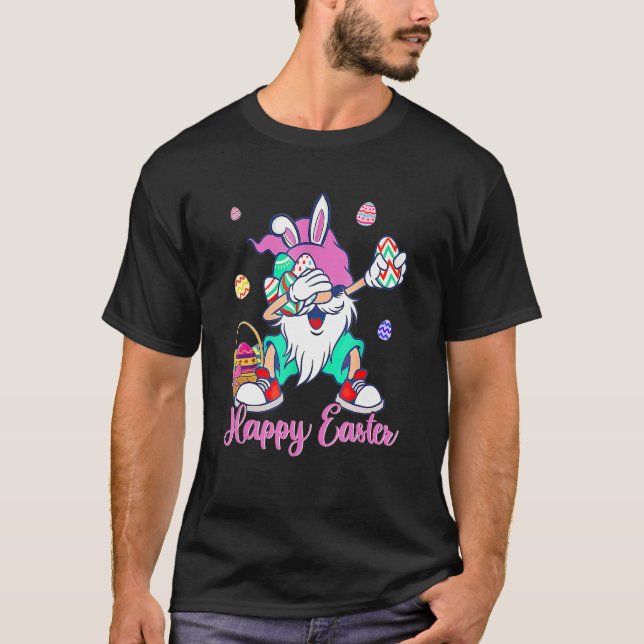 Camiseta Bunny Gnome Easter Ears Eggys Easter Day Boys Chic (Anverso)