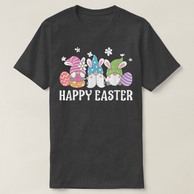 Camiseta Bunny Gnome Hug Huevos de Pascua Feliz Día de Pasc (Diseño del anverso)